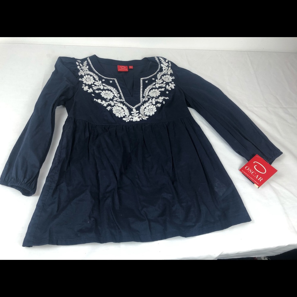 Women Oscar de la renta top size-4 /blue/white!!!
